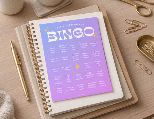 2026 Bingo Card Printable, Celestial
