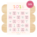 2026 Bingo Card Printable, Soft Pastel