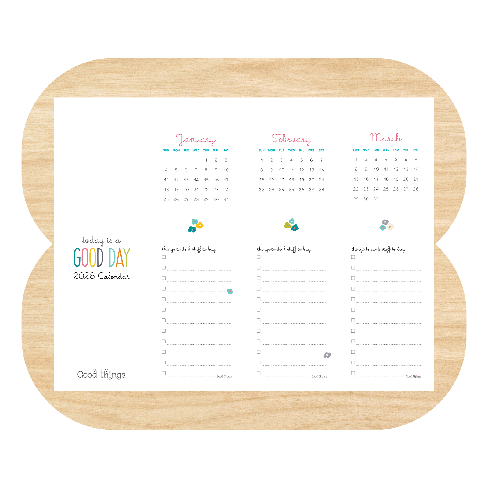 2026 Bookmark Calendar Printable (Letter)