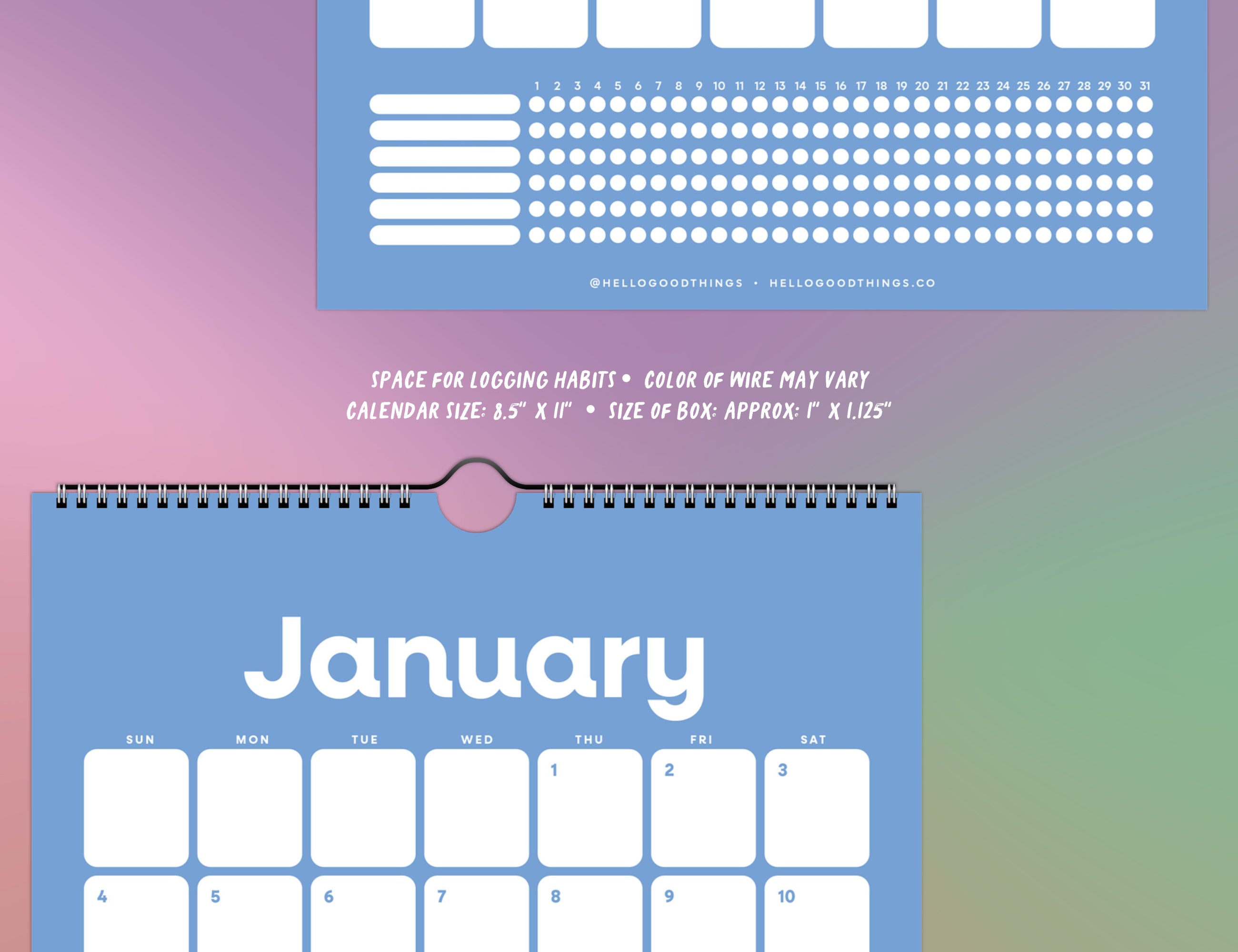 Good Plans & Good Habits | 2026 Calendar + Habit Tracker