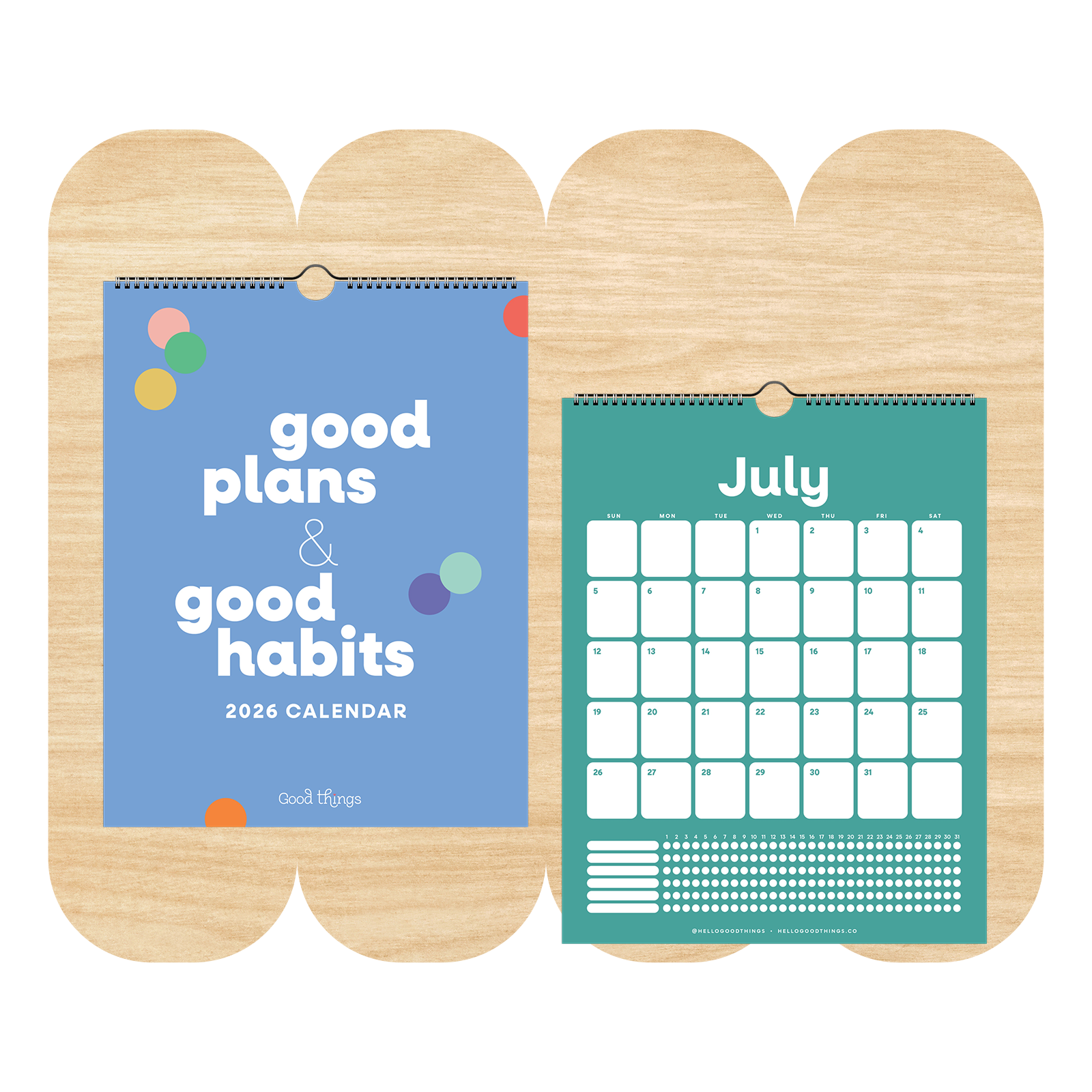 Good Plans & Good Habits | 2026 Calendar + Habit Tracker
