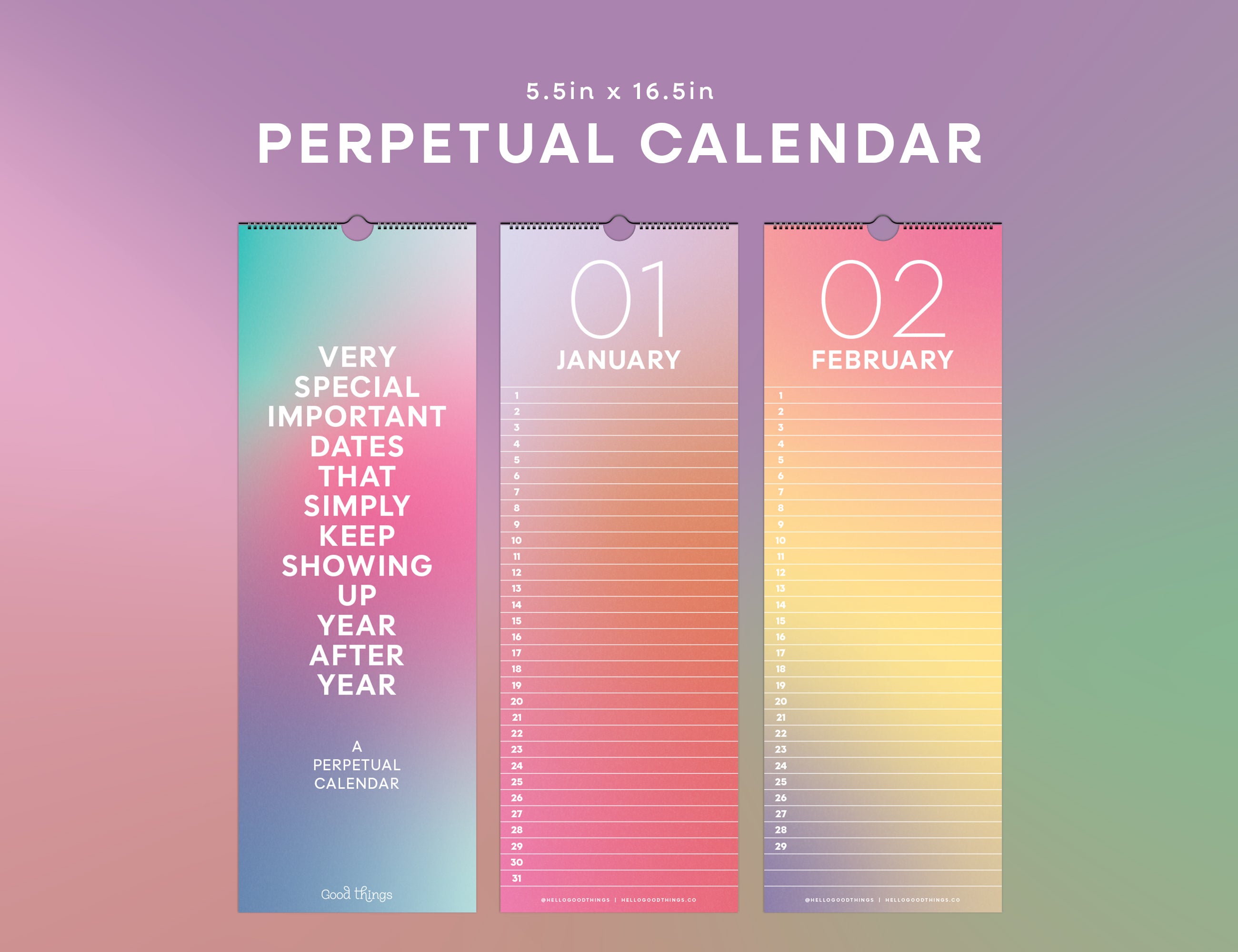 Gradient Perpetual Calendar