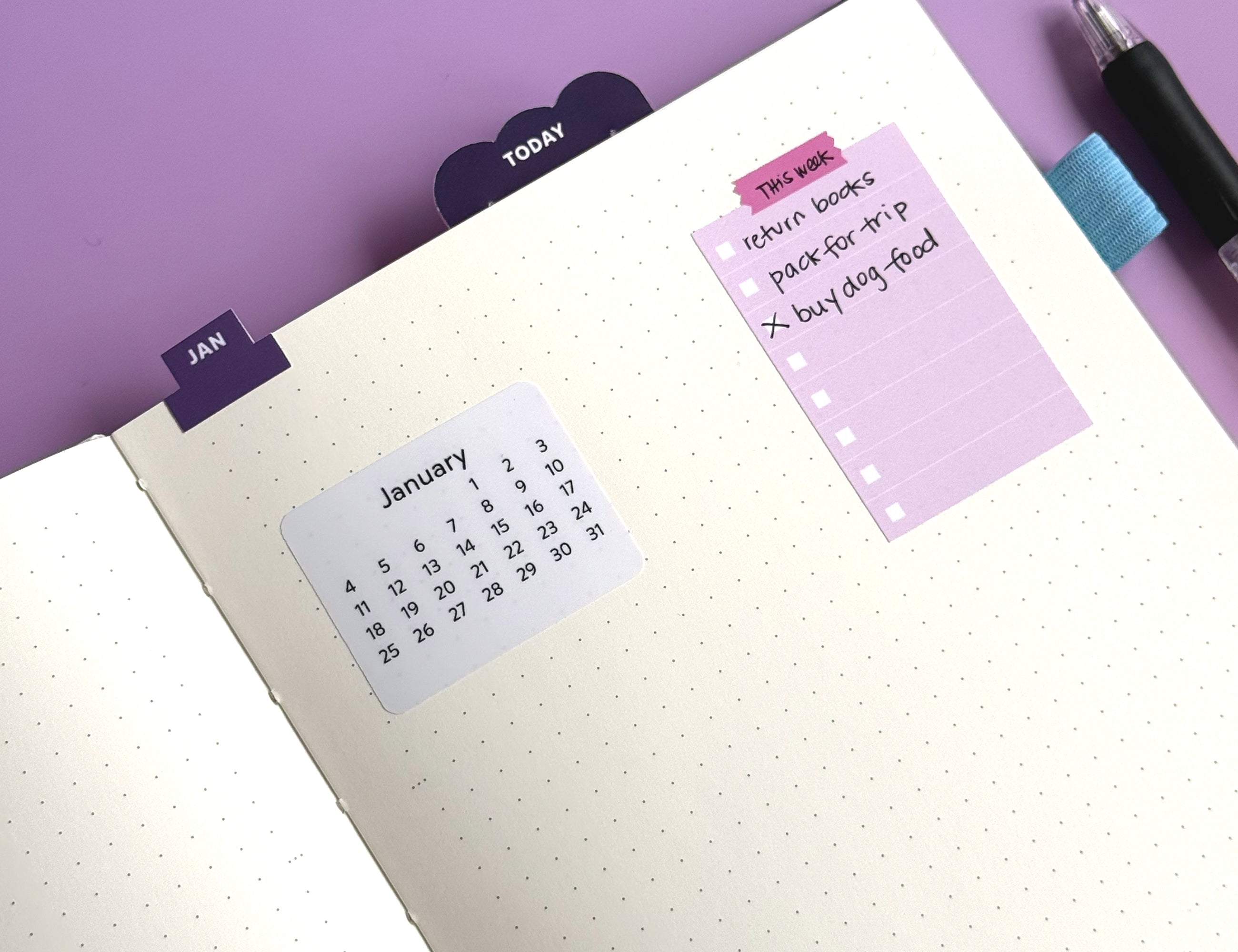 2026 Month Calendar Stickers