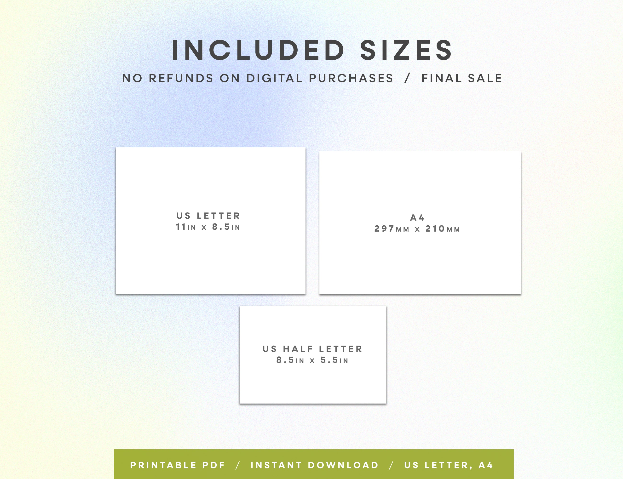 2026 Monthly Calendar Printable (Letter, A4, Half Letter)