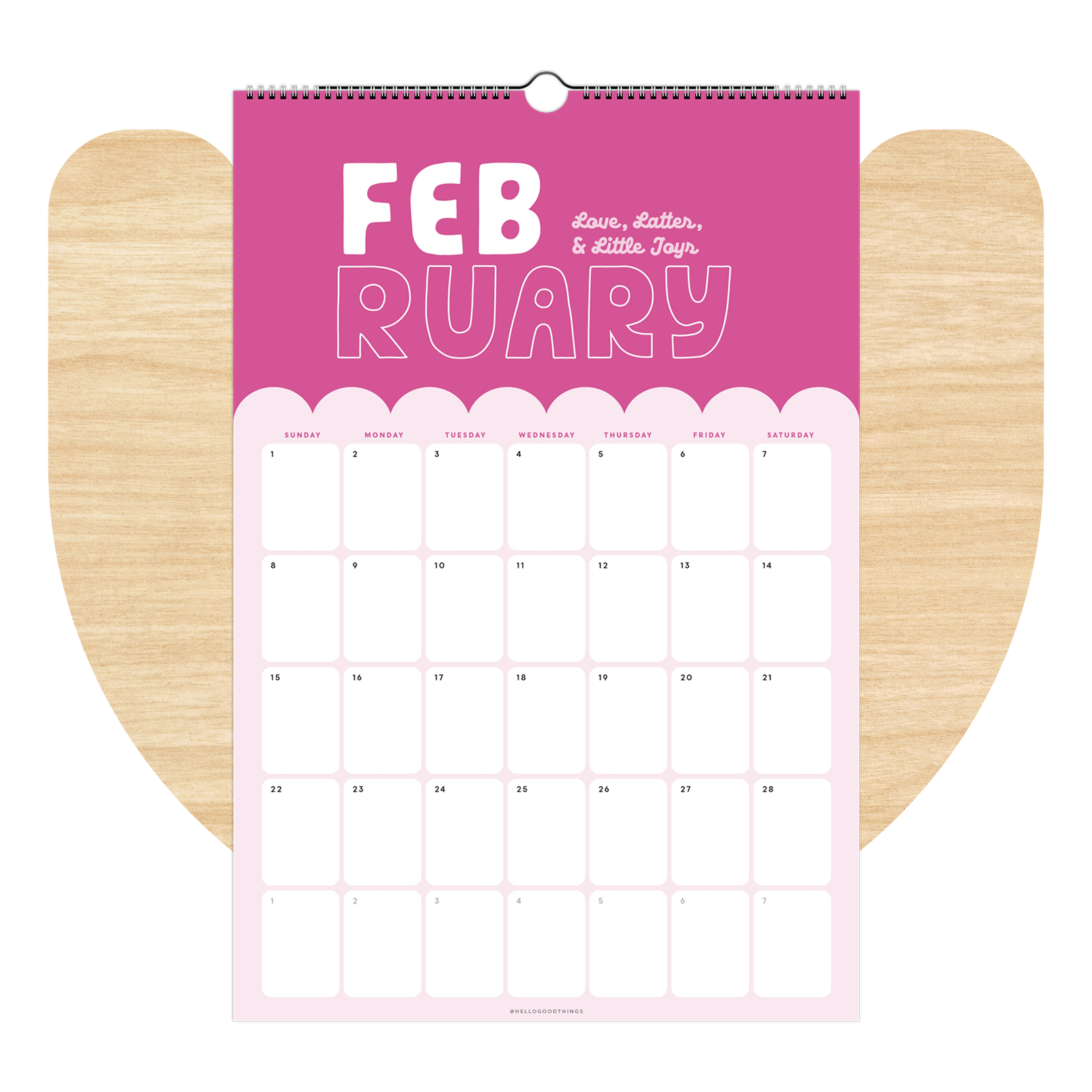 365 Days of Good Things, 2026 Large Wall Calendar (Sunday Start)