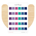 A to Z Index Tab Stickers, Jewel Tones