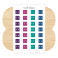 A to Z Stacking Index Tab Stickers, Jewel Tones