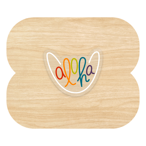Aloha Shaka Clear Sticker by Good Things
