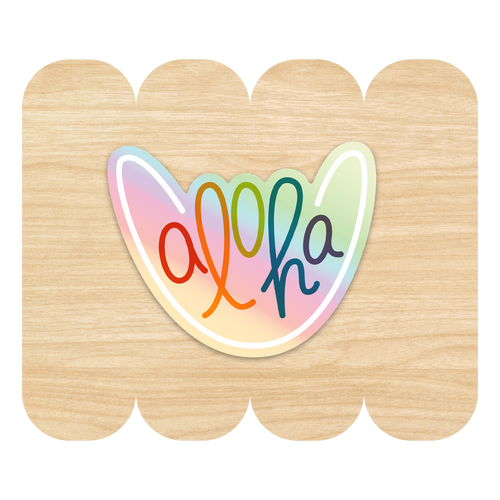 Aloha Shaka Holographic Sticker by Good Things