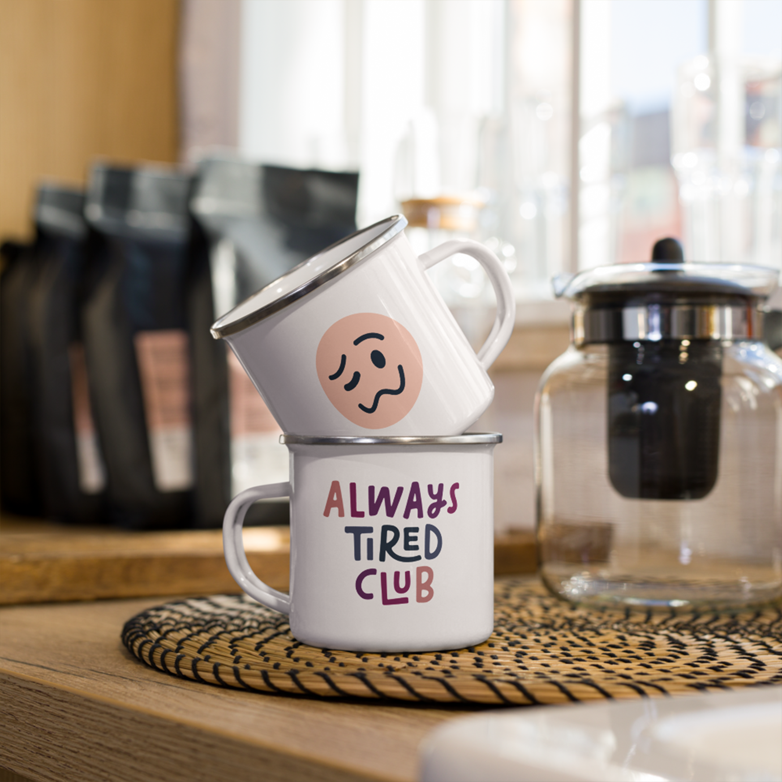 Always Tired Enamel Mug by Good Things