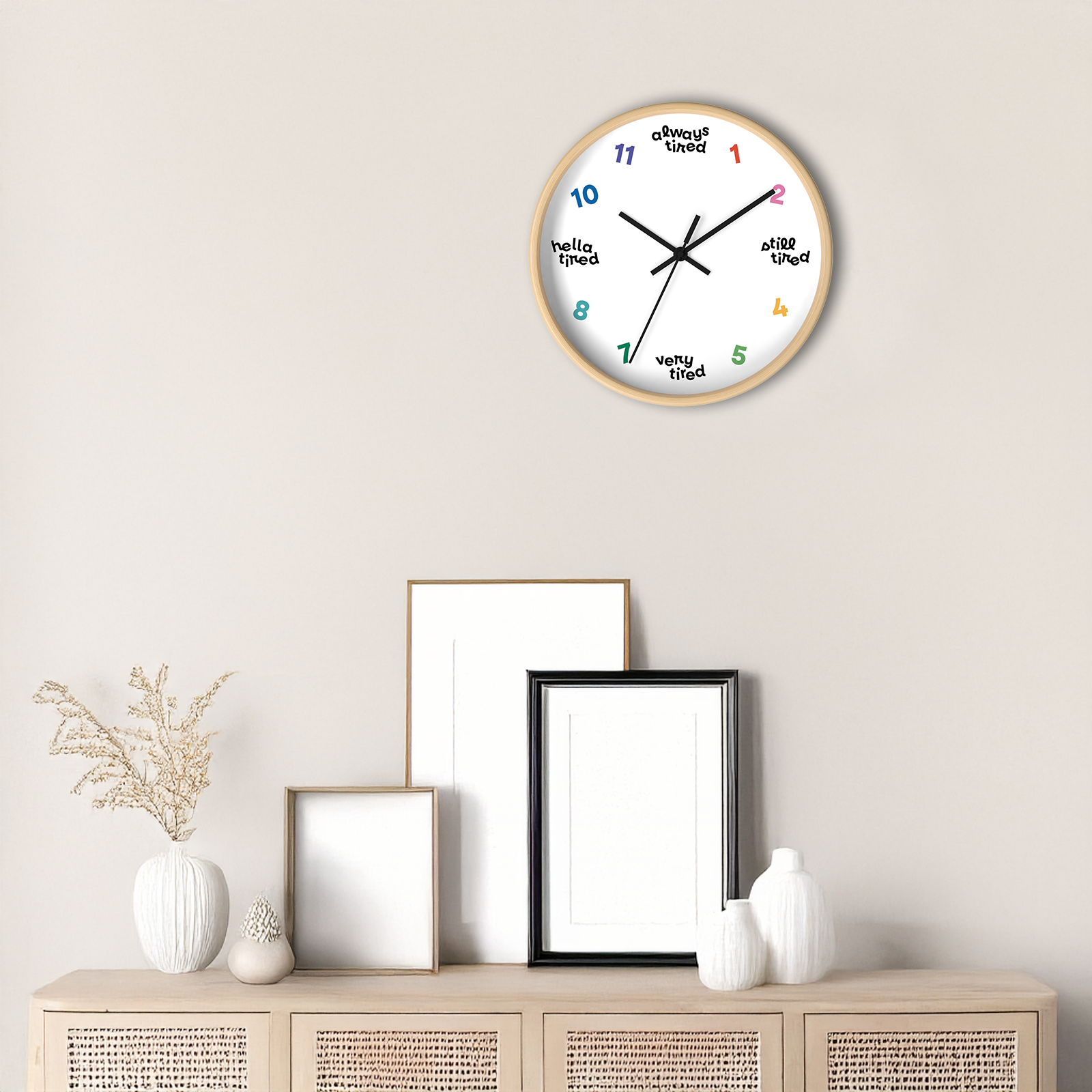 Always Tired Wall Clock by Good Things