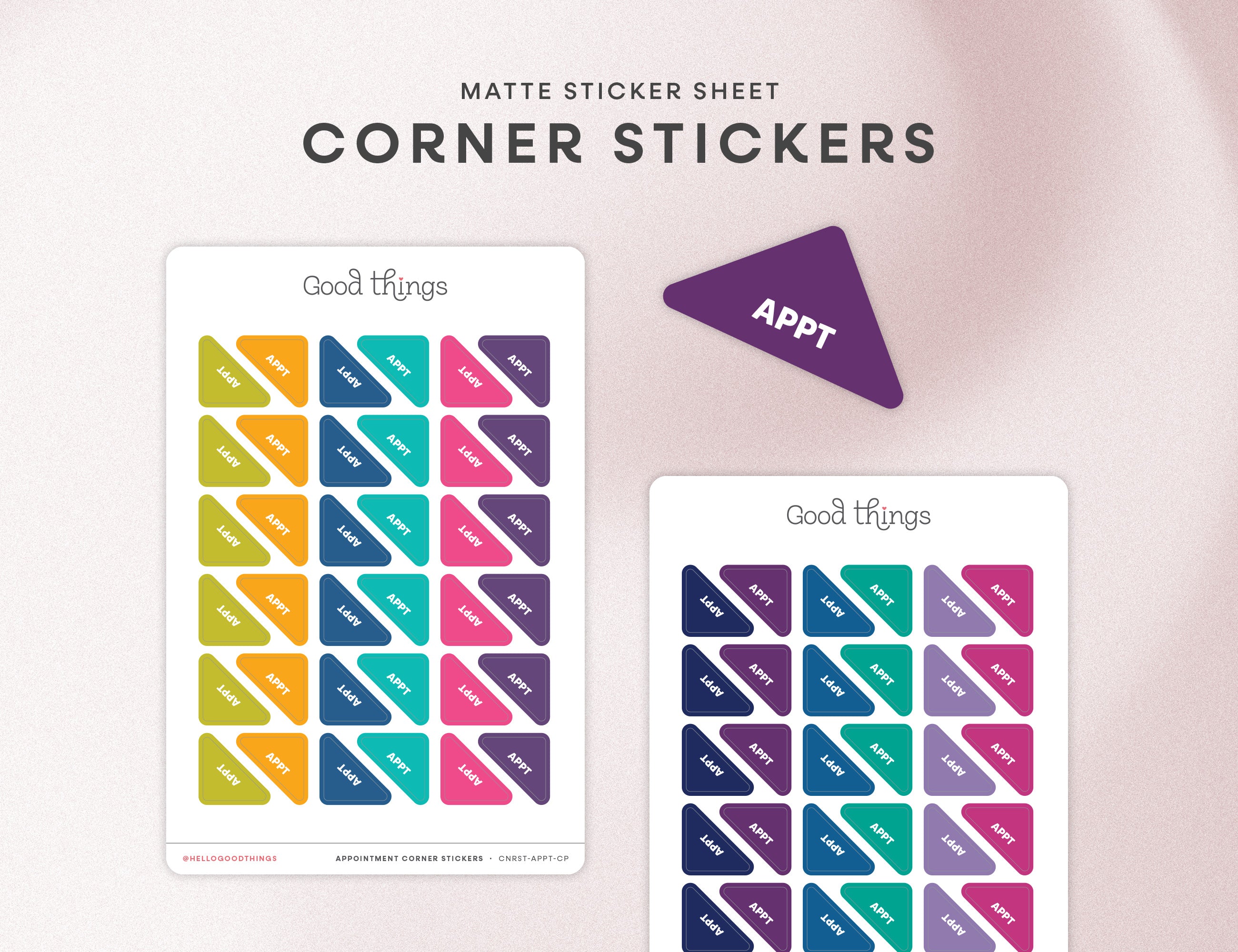 Appointment Corner Calendar Planner Stickers