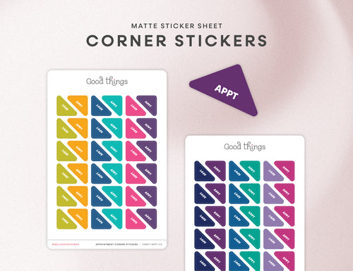 Appointment Corner Calendar Planner Stickers