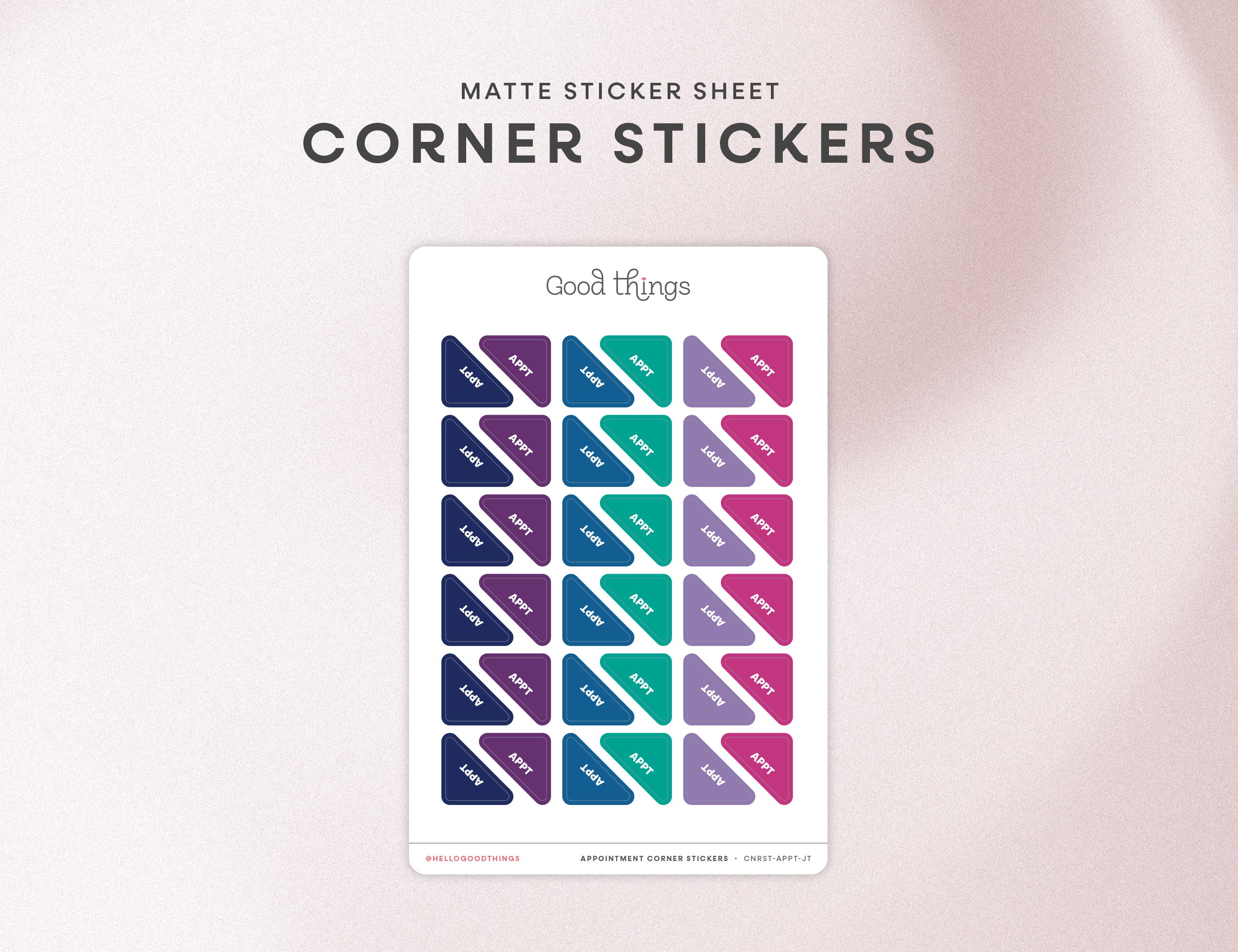 Appointment Corner Calendar Planner Stickers
