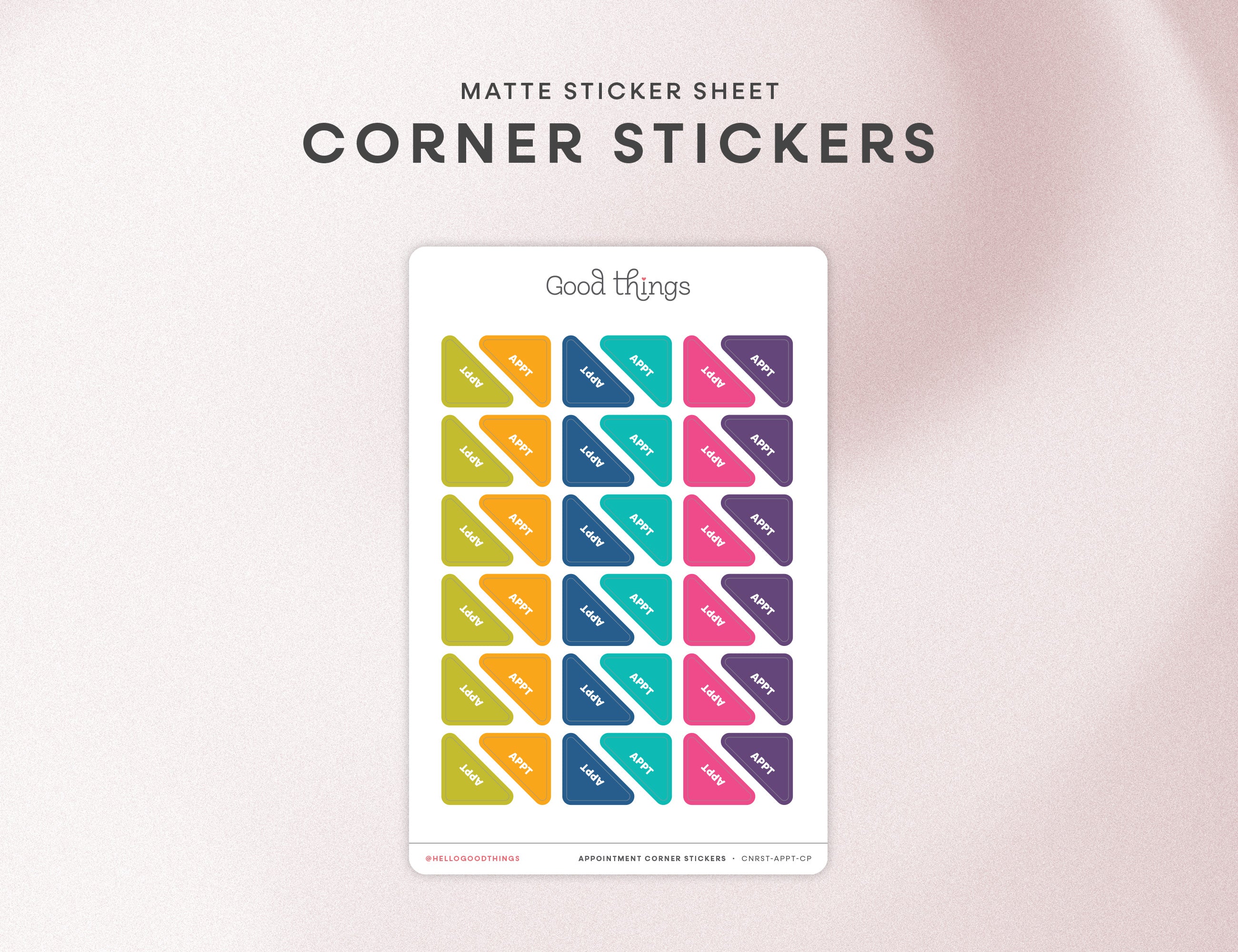 Appointment Corner Calendar Planner Stickers