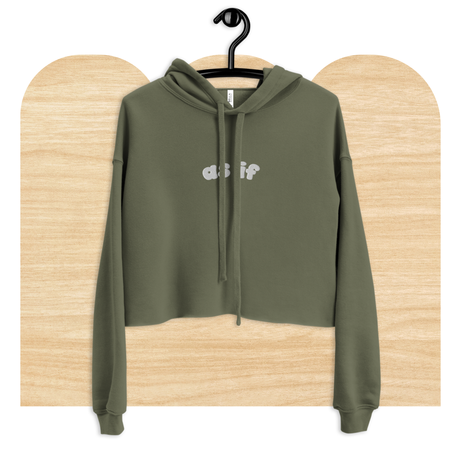 As If Embroidered 90s Cropped Hoodie by Good Things