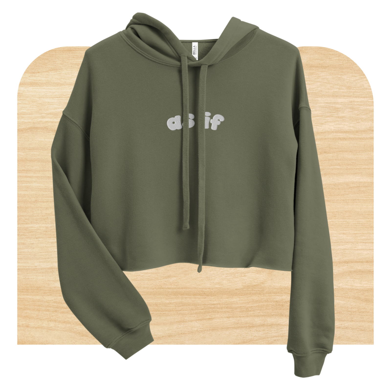 As If Embroidered 90s Cropped Hoodie by Good Things