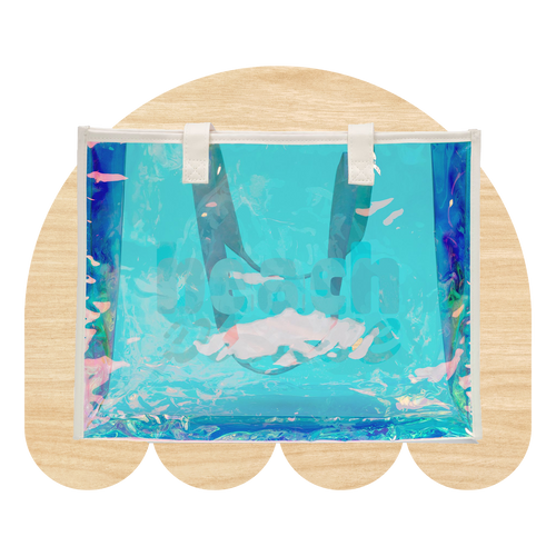 Beach Please Holographic Tote Bag