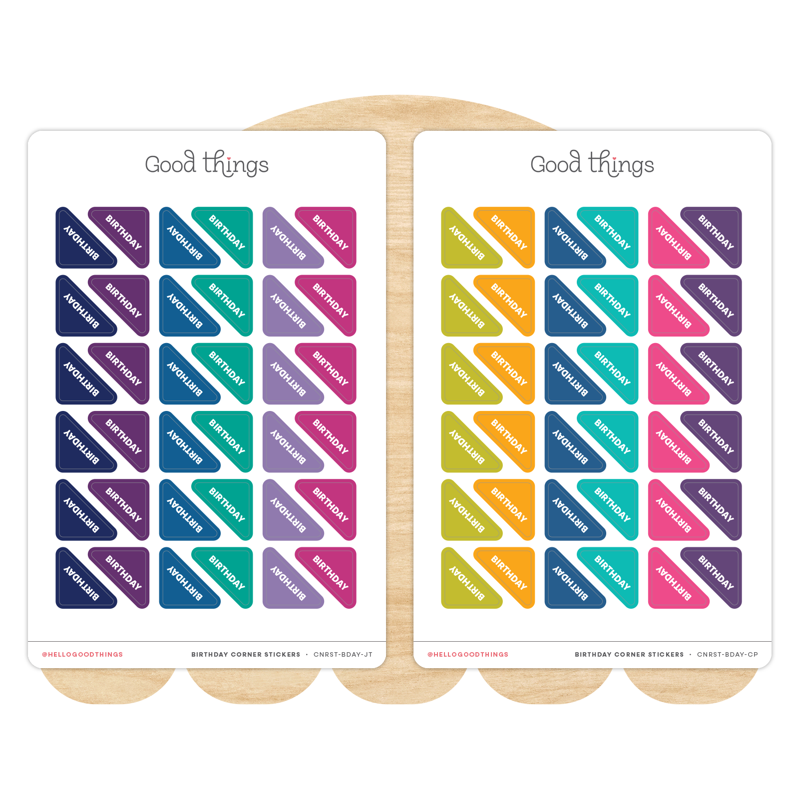 Birthday Corner Calendar Planner Stickers
