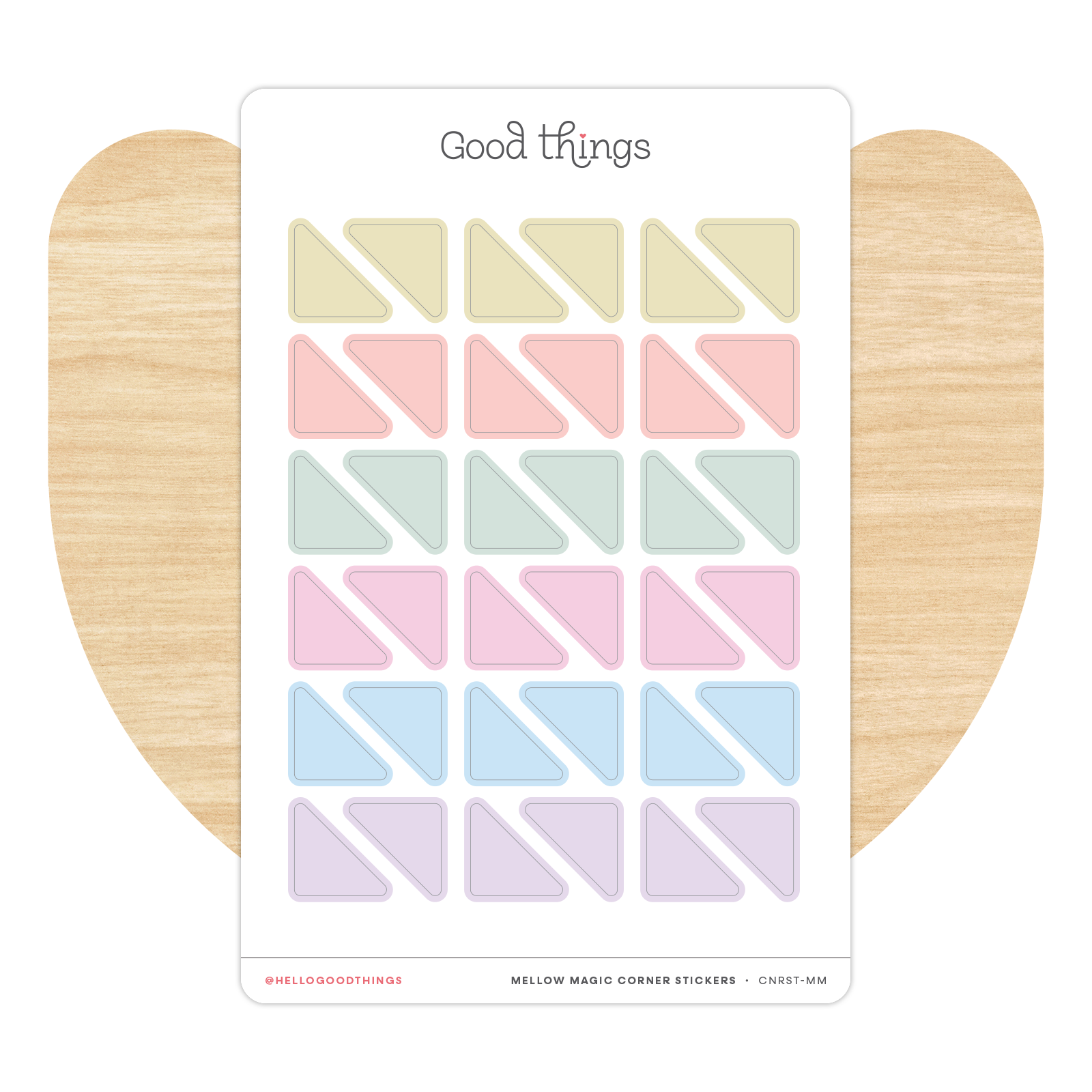 Blank Corners Sticker Sheet, Mellow Magic