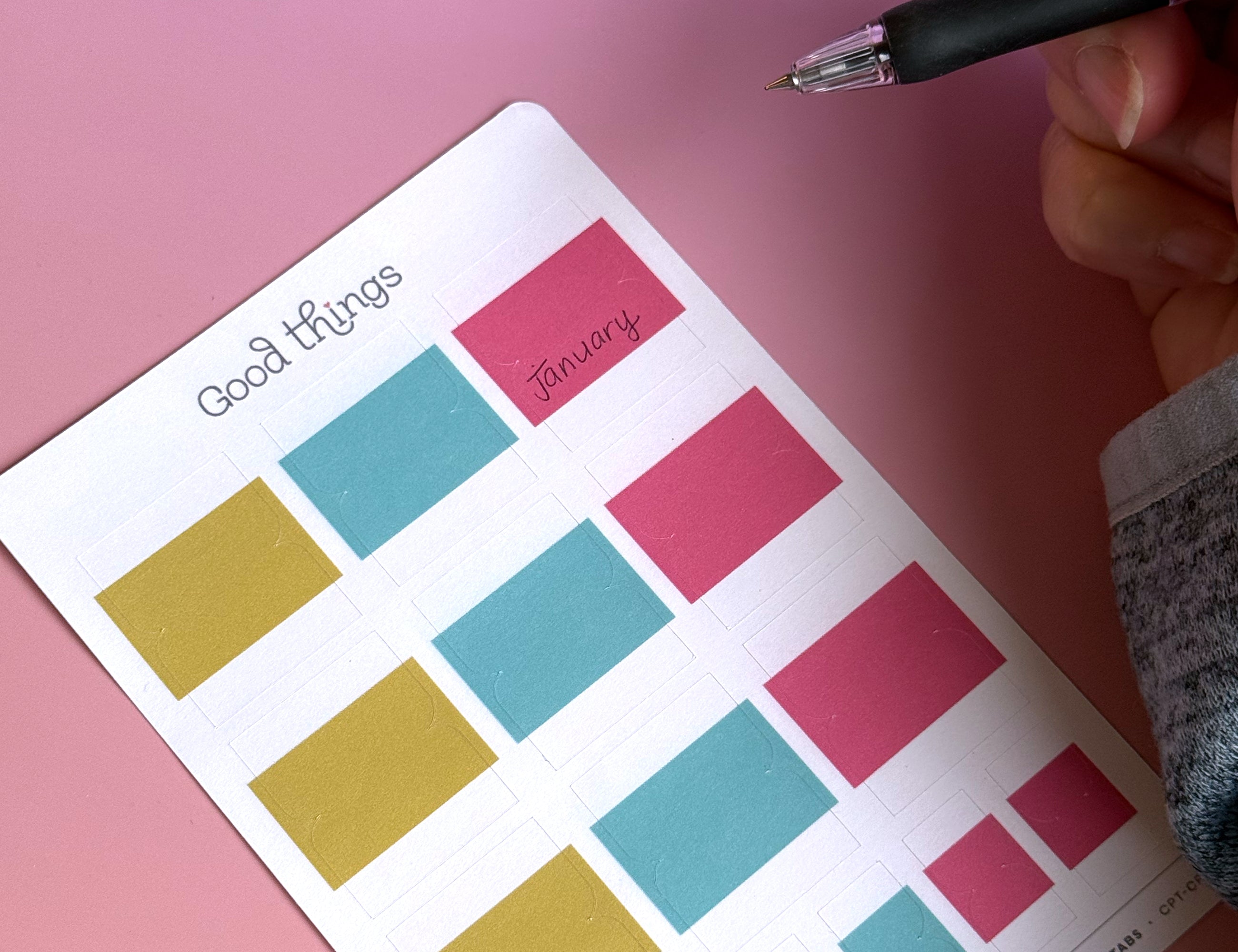 Blank Planner Divider Tabs - Blush Plush