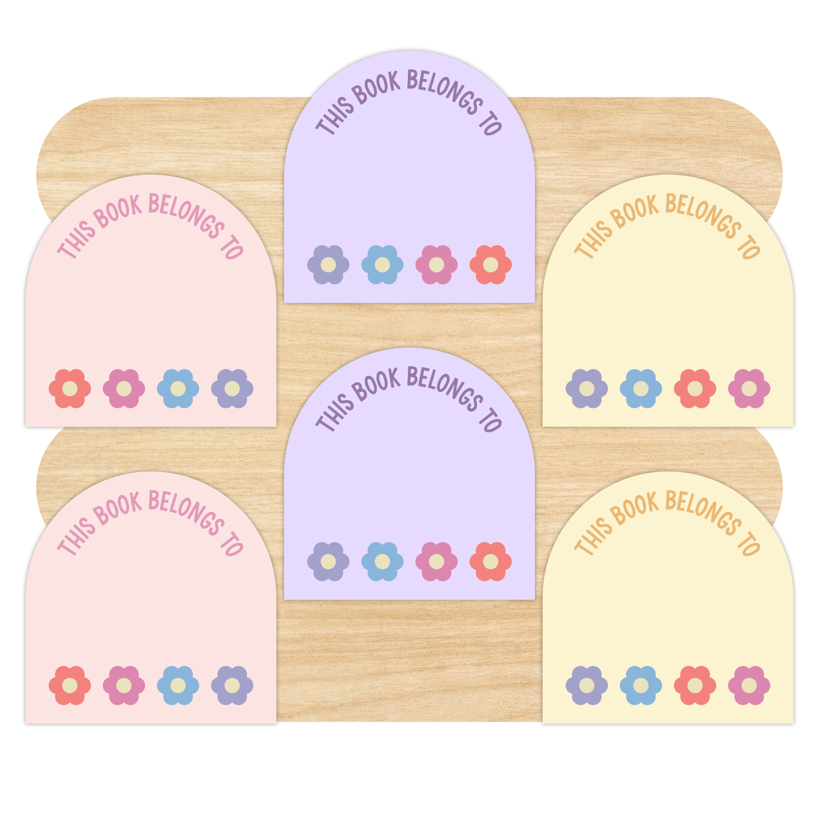 Cute Bookplate Stickers, This Book Belongs To