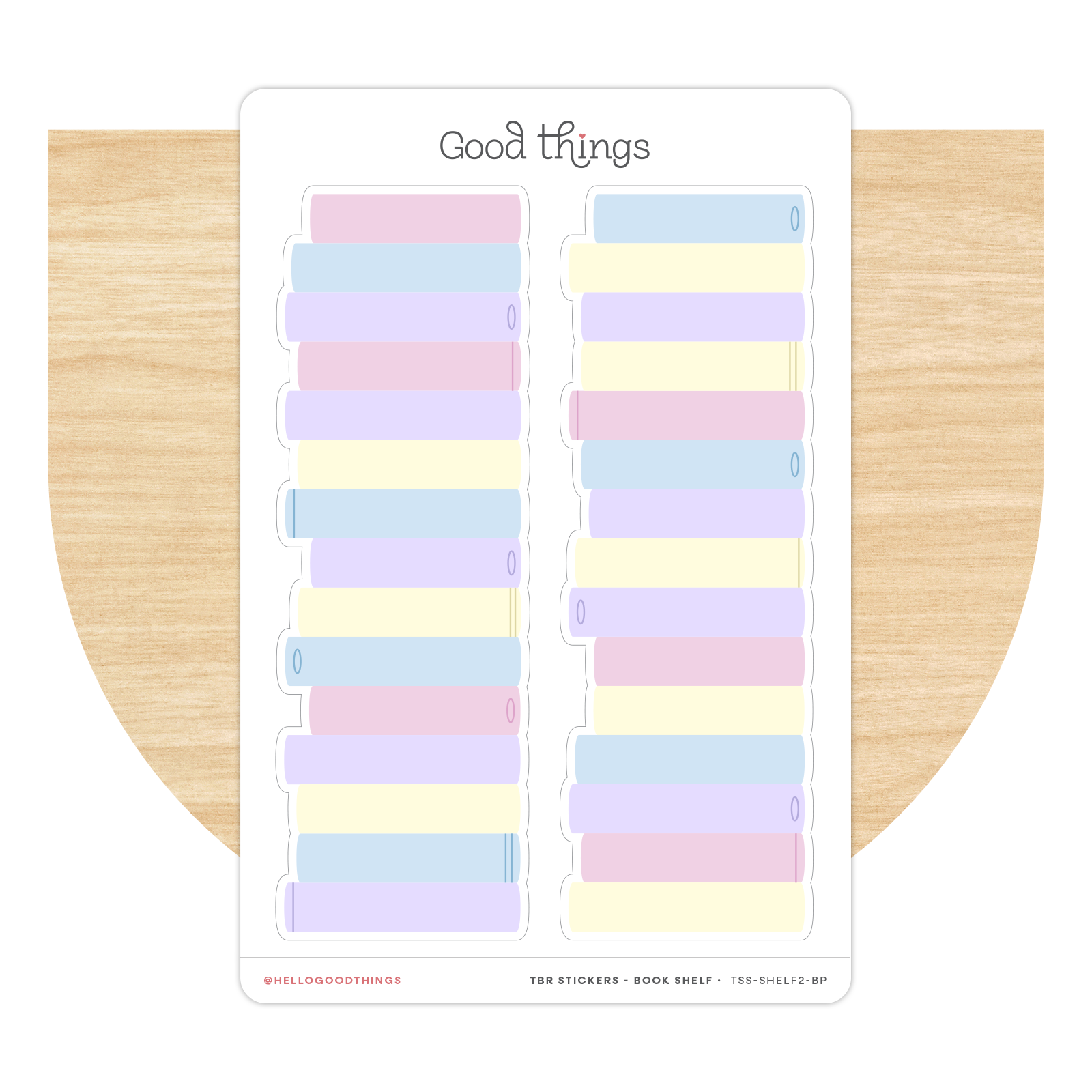 Book Shelf Reading Tracker Sticker Sheet, Color