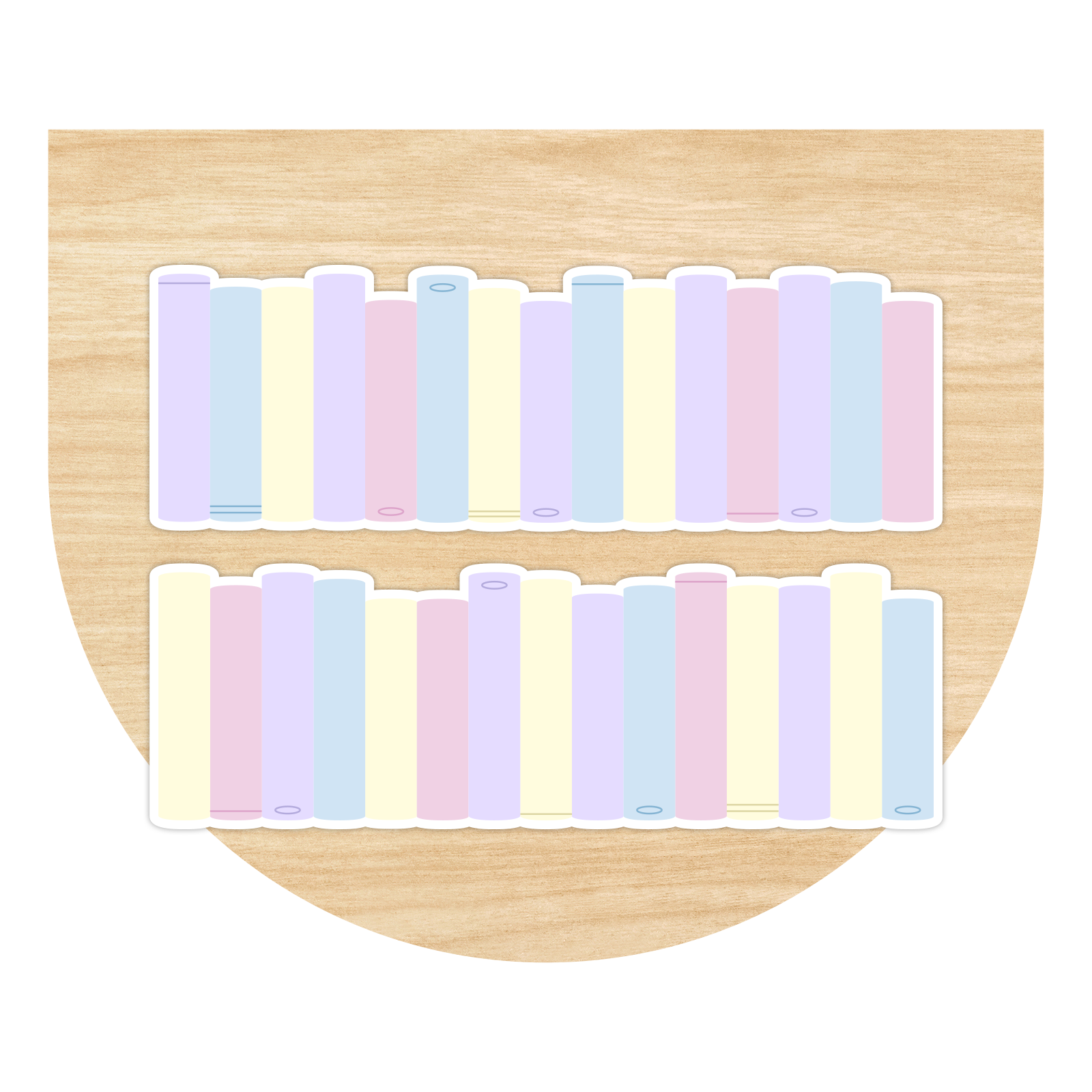 Book Shelf Reading Tracker Sticker Sheet, Color