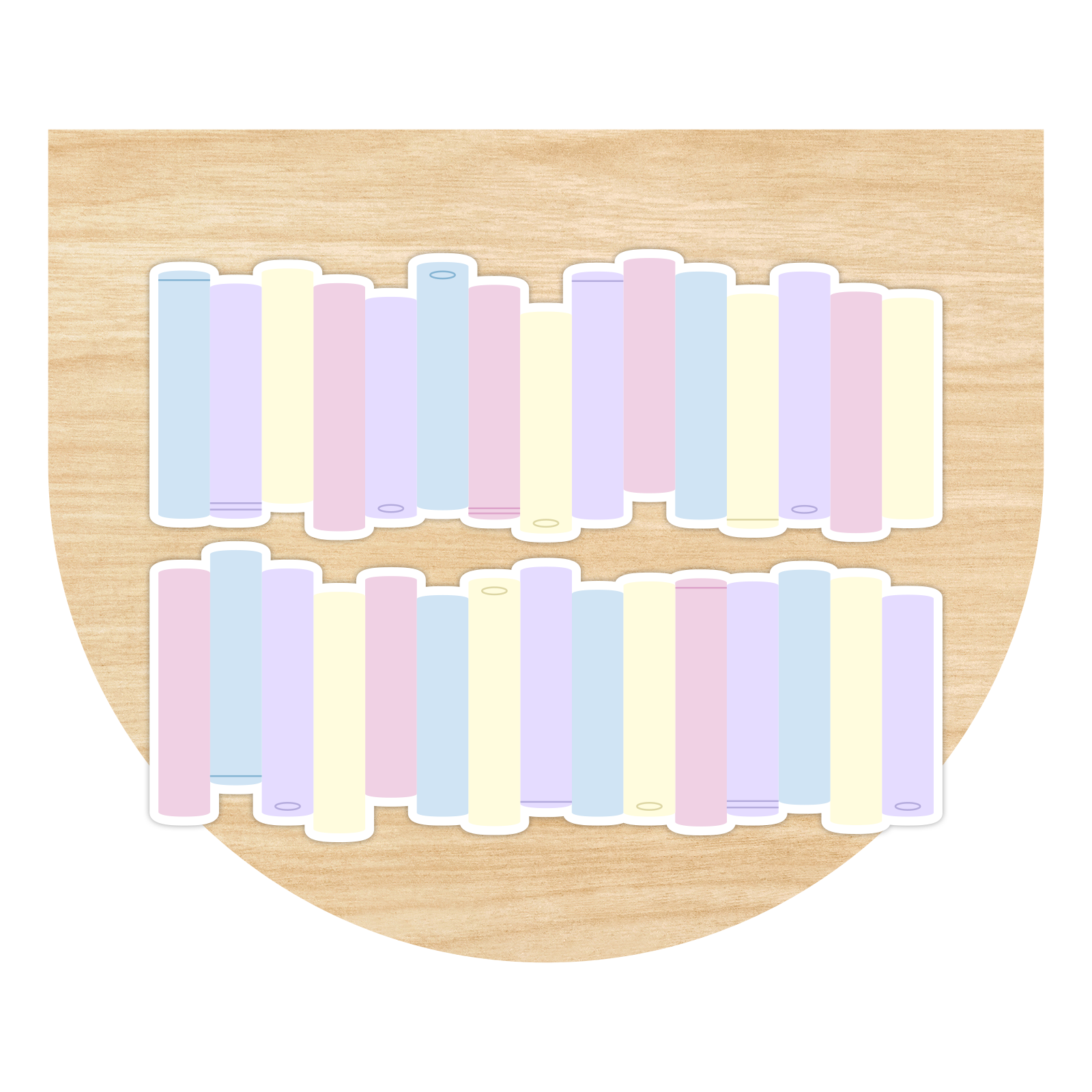 Book Stack Reading Tracker Sticker Sheet, Color