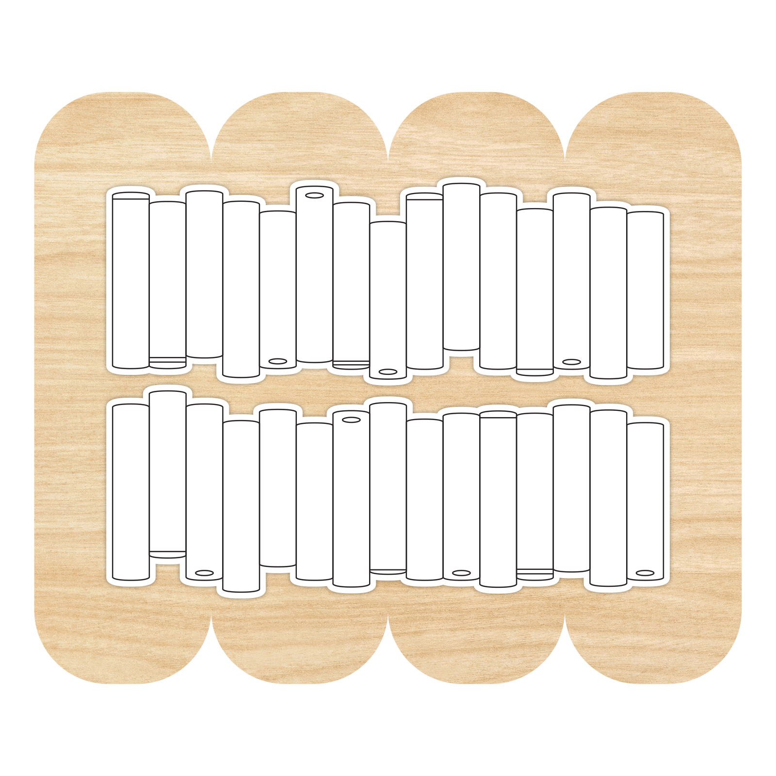 Book Stack Reading Tracker Sticker Sheet, B&W