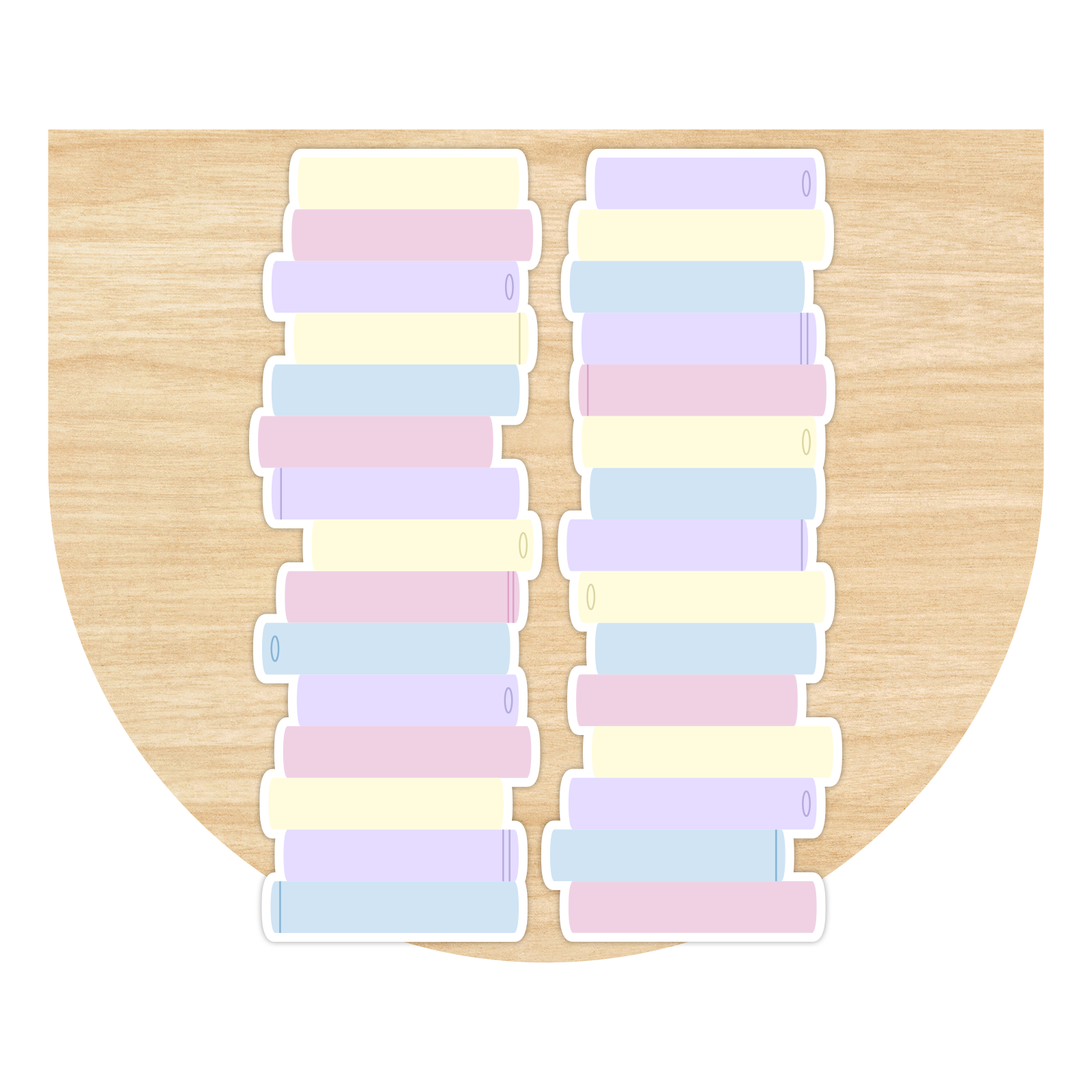Book Stack Reading Tracker Sticker Sheet, Color
