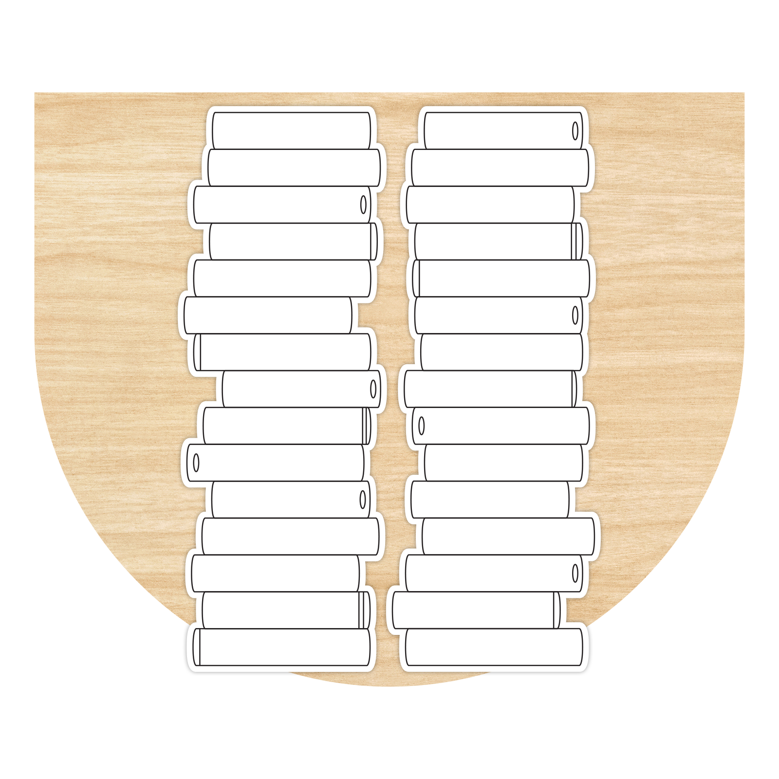 Book Stack Reading Tracker Sticker Sheet, B&W