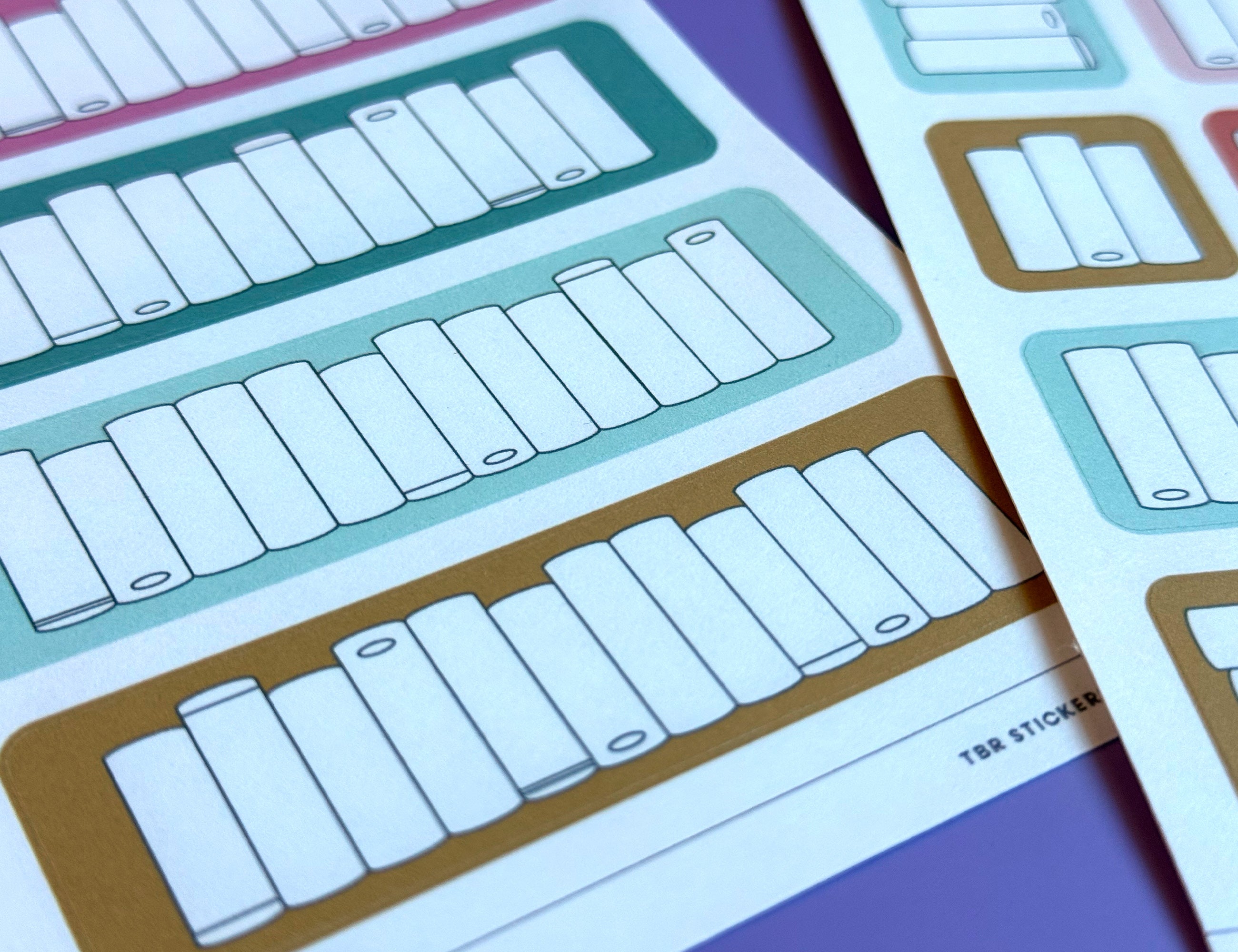 Book Tracker Sticker Sheet, Golden Hour