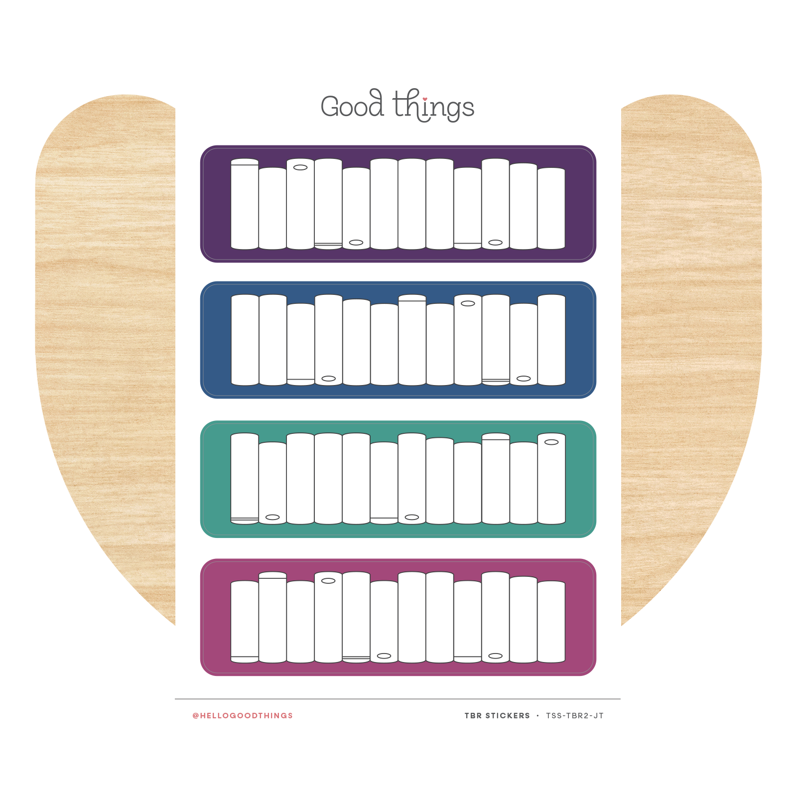 Book Tracker Sticker Sheet, Jewel Tones
