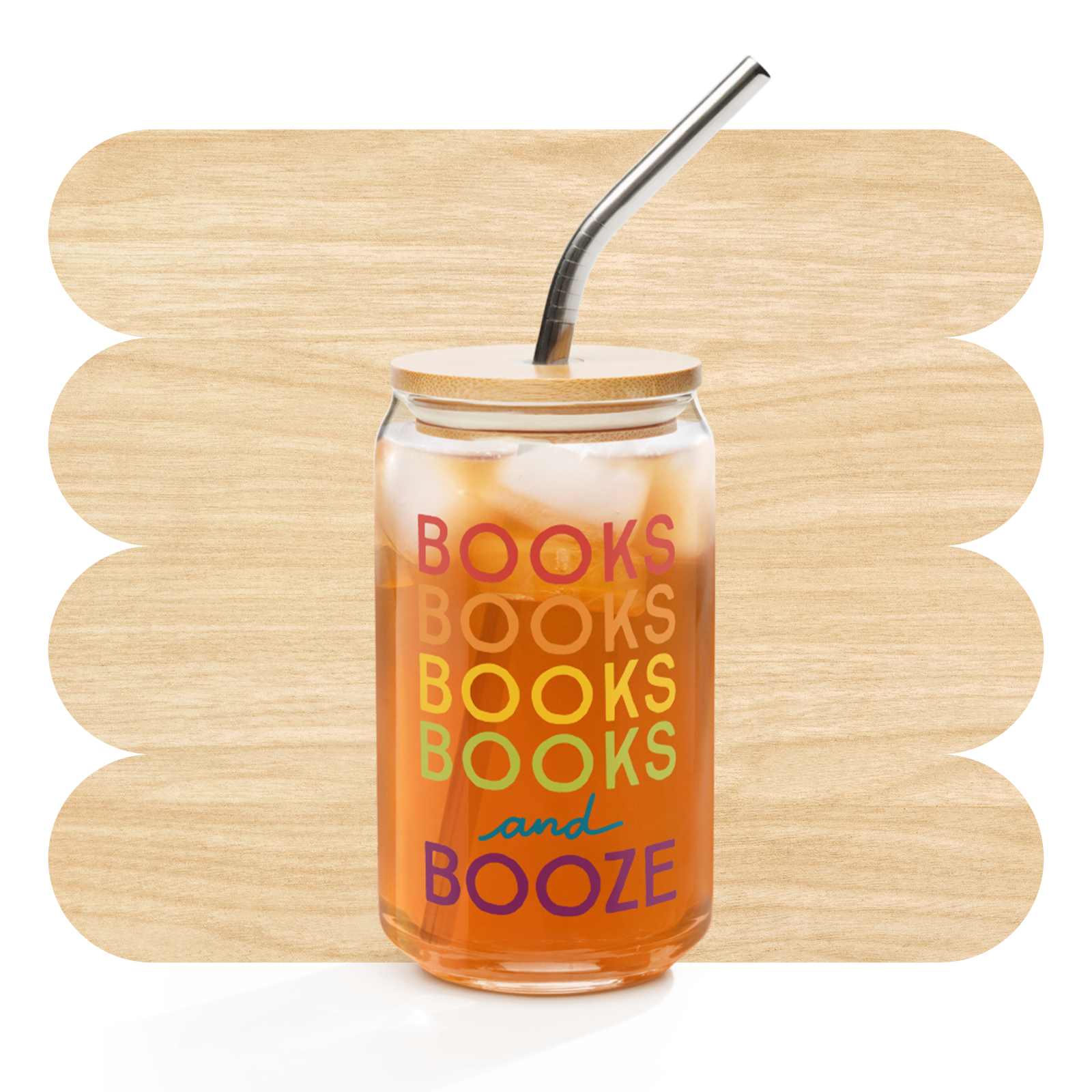 Books & Booze Glass Can by Good Things