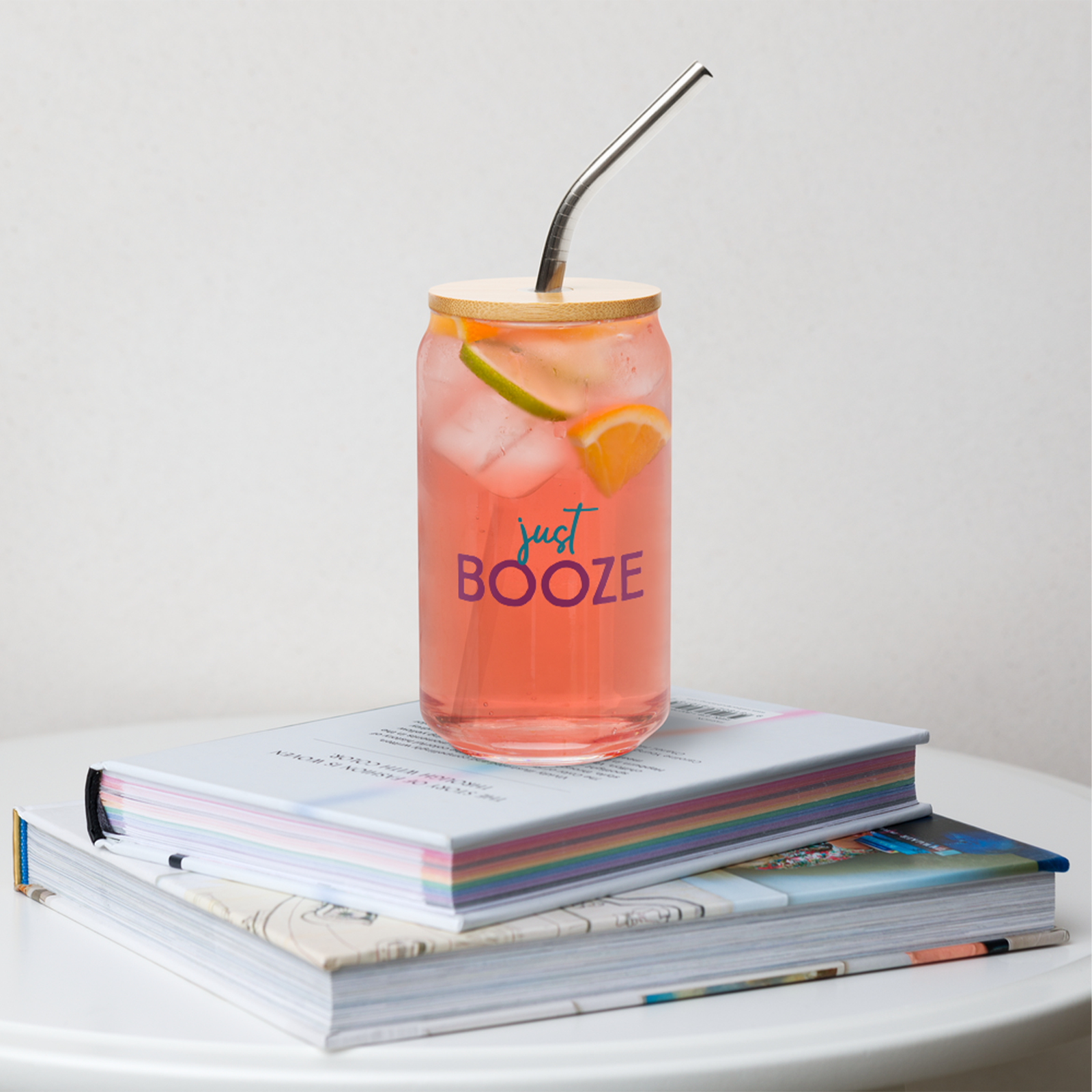 Books & Booze Glass Can by Good Things