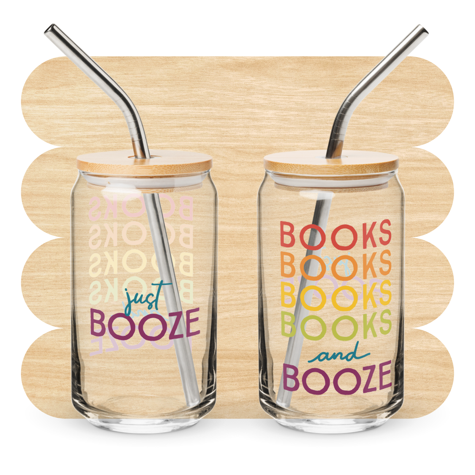 Books & Booze Glass Can by Good Things