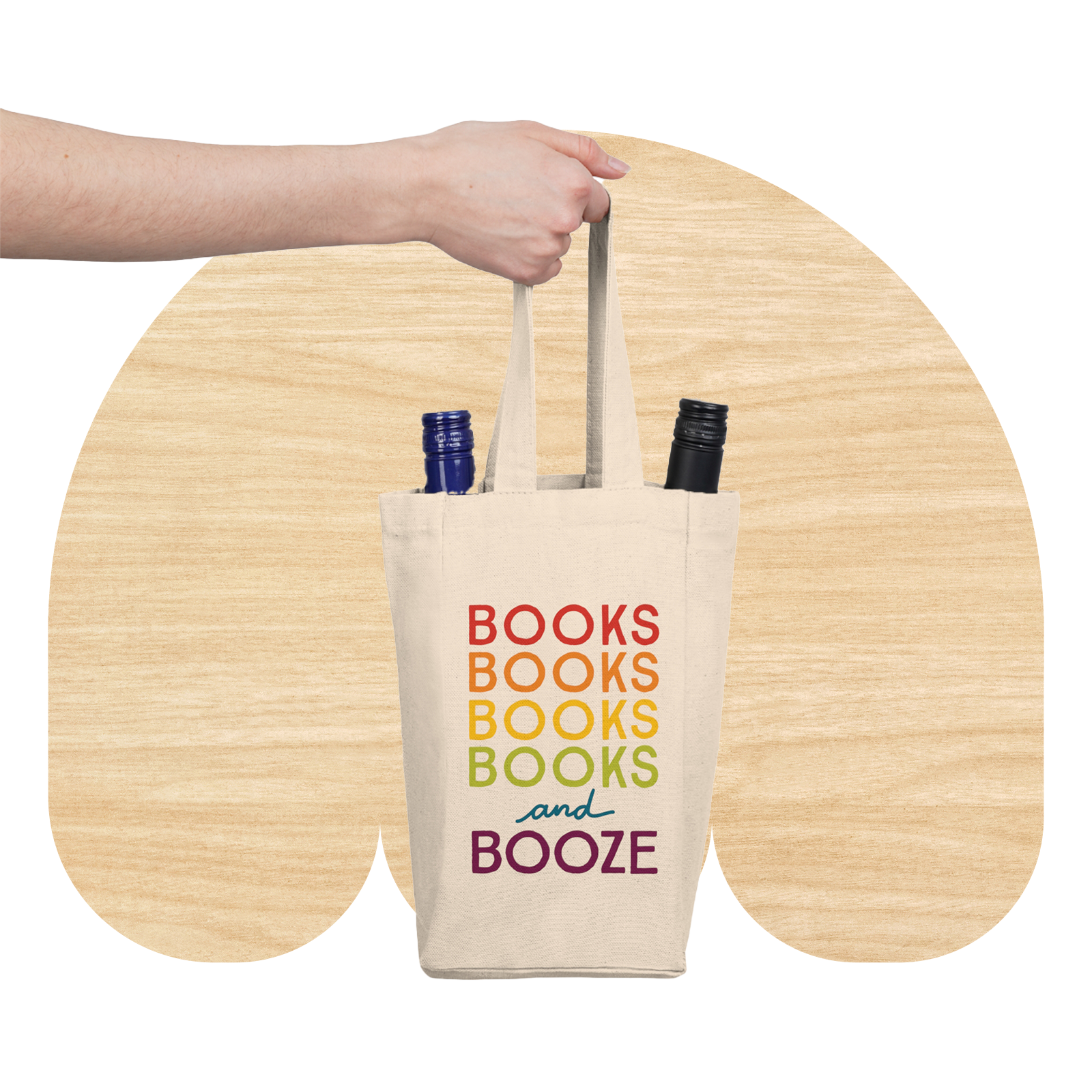 Books & Booze Wine Tote by Good Things