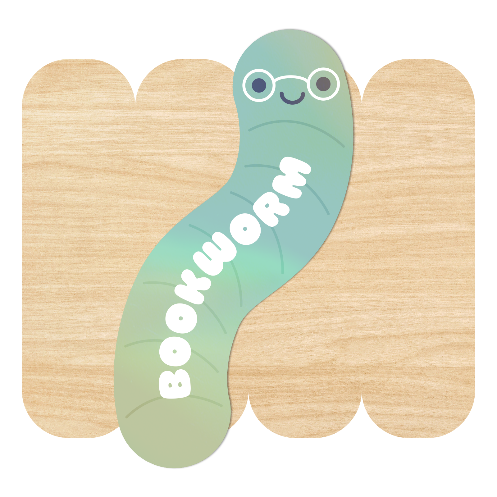 Bookworm Holographic Bookmark by Good Things