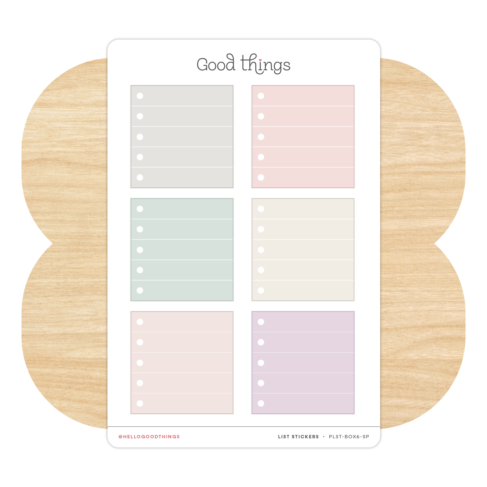 Checklist Sticker Sheet