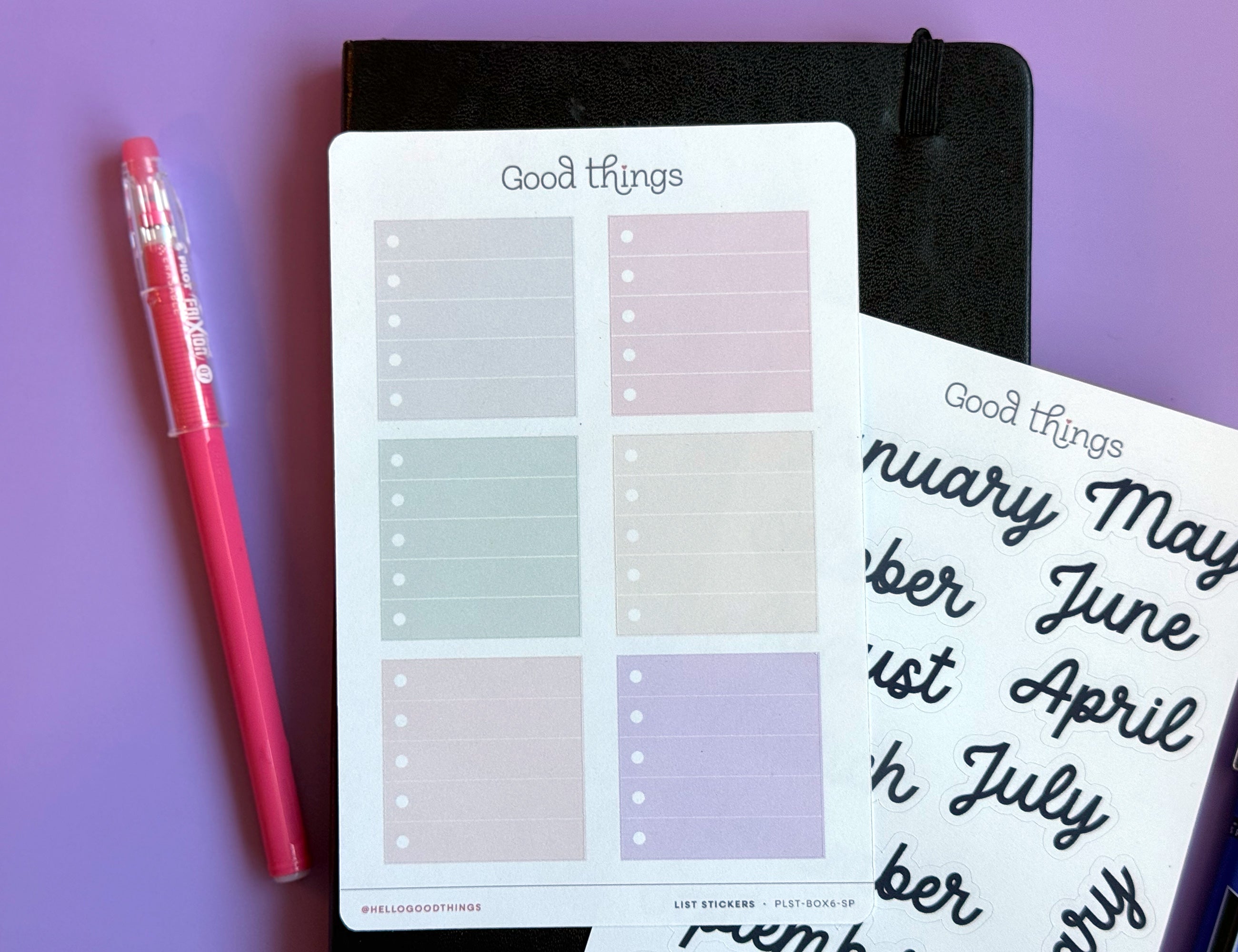 Checklist Sticker Sheet