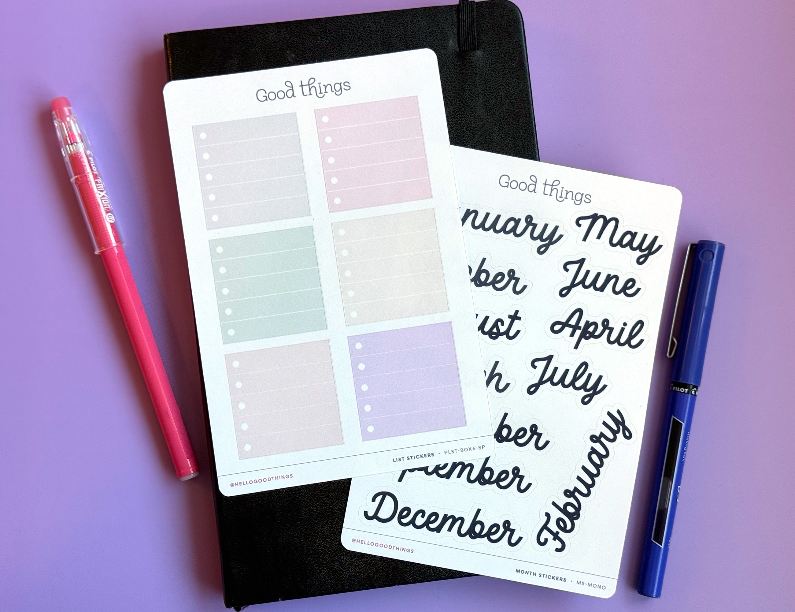 Checklist Sticker Sheet