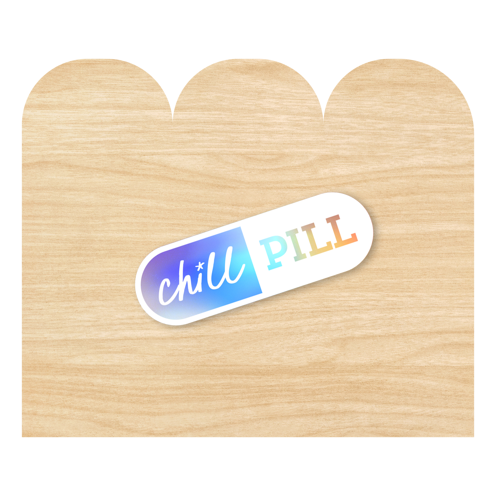 Chill Pill Holographic Sticker by Good Things