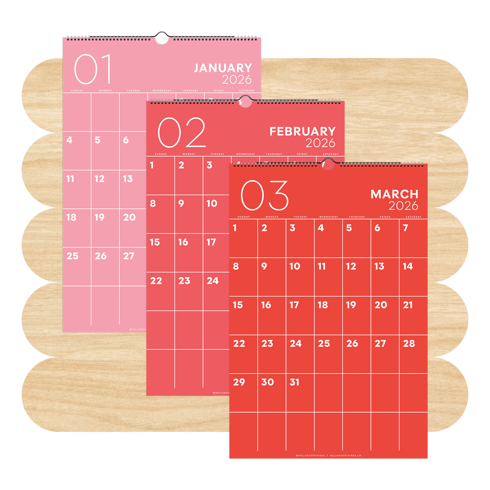 2026 Chromatic Calendar (Sunday Start)