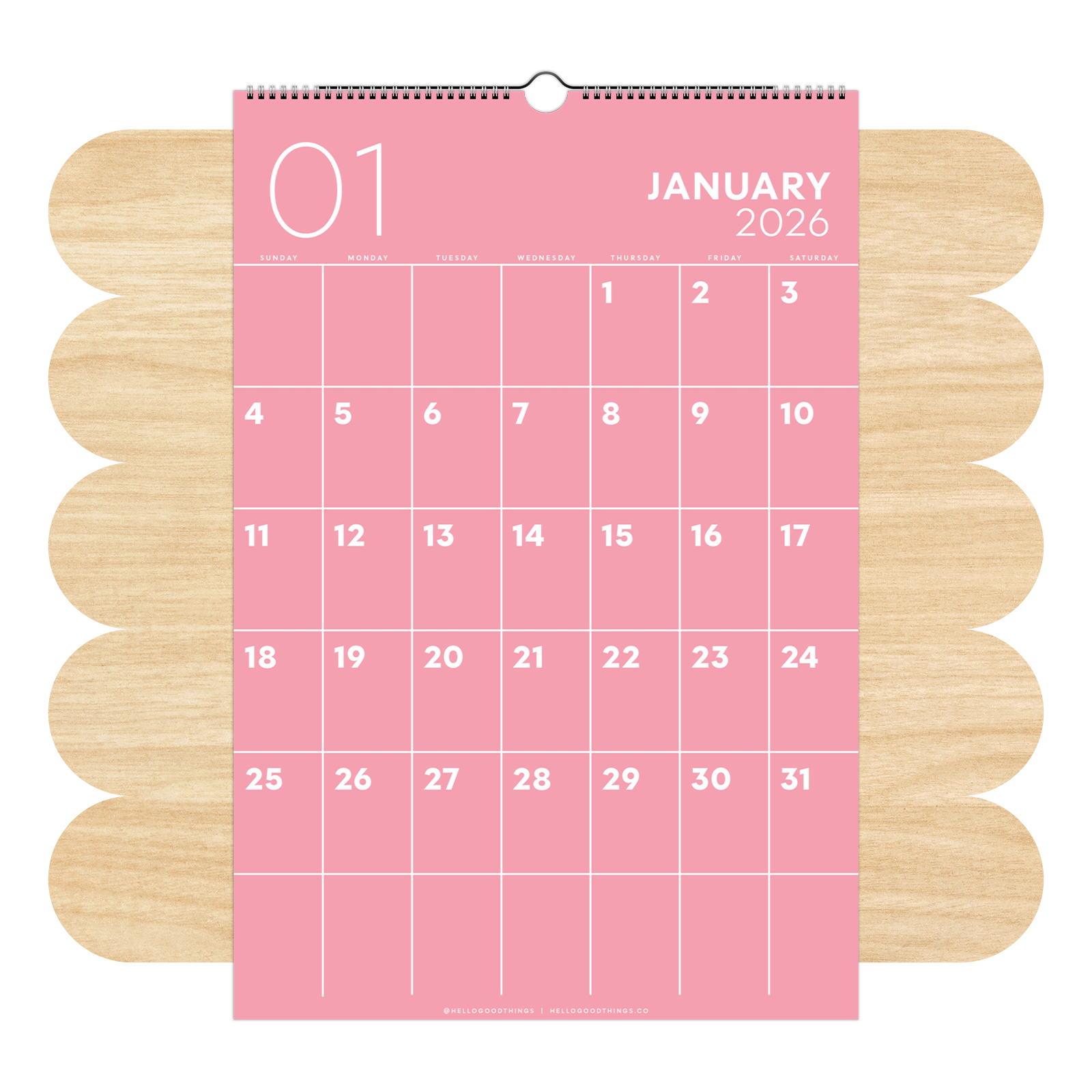 2026 Chromatic Calendar (Sunday Start)