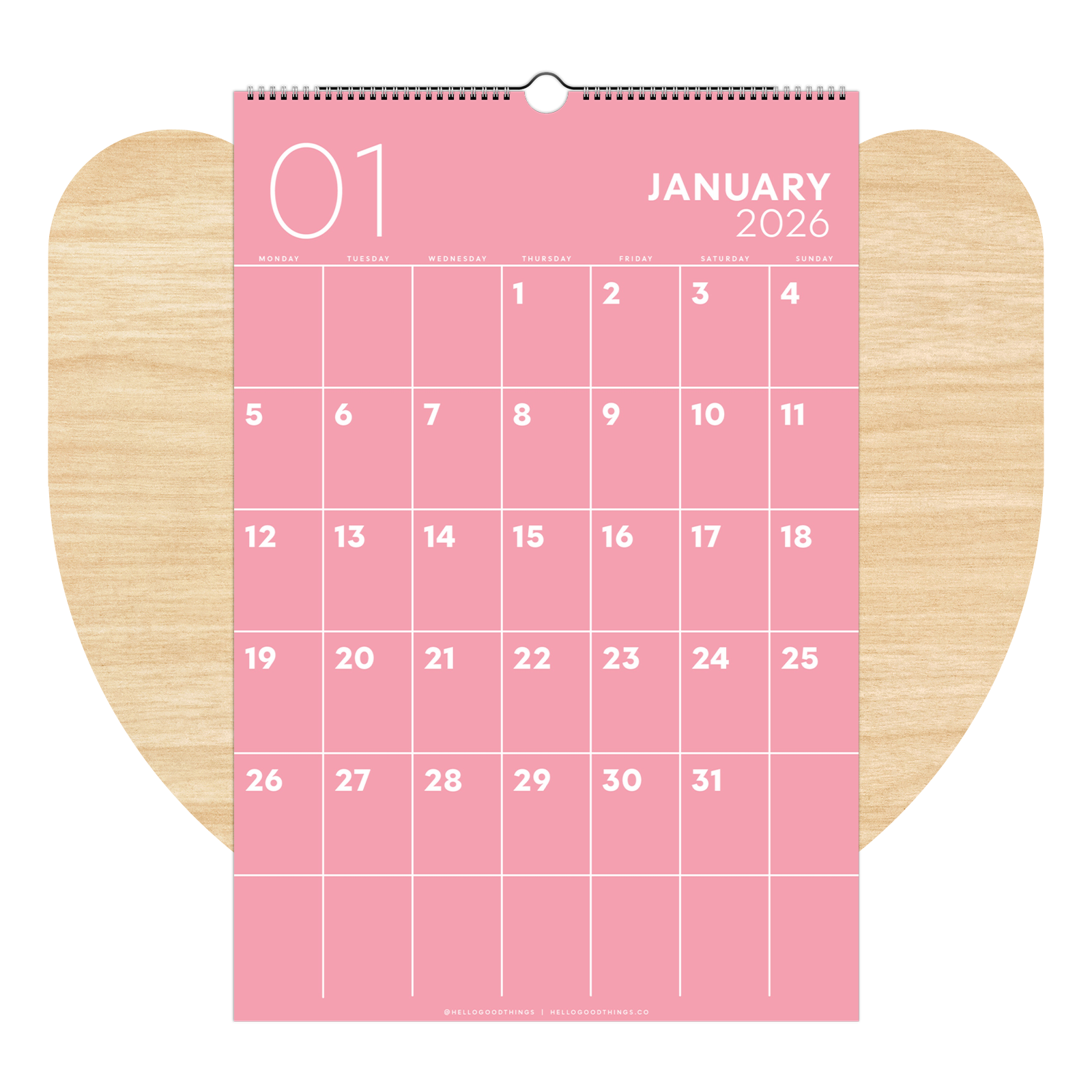 2026 Chromatic Calendar (Monday Start)