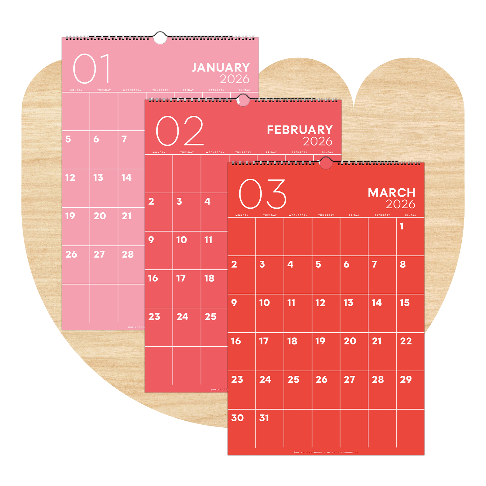2026 Chromatic Calendar (Monday Start)