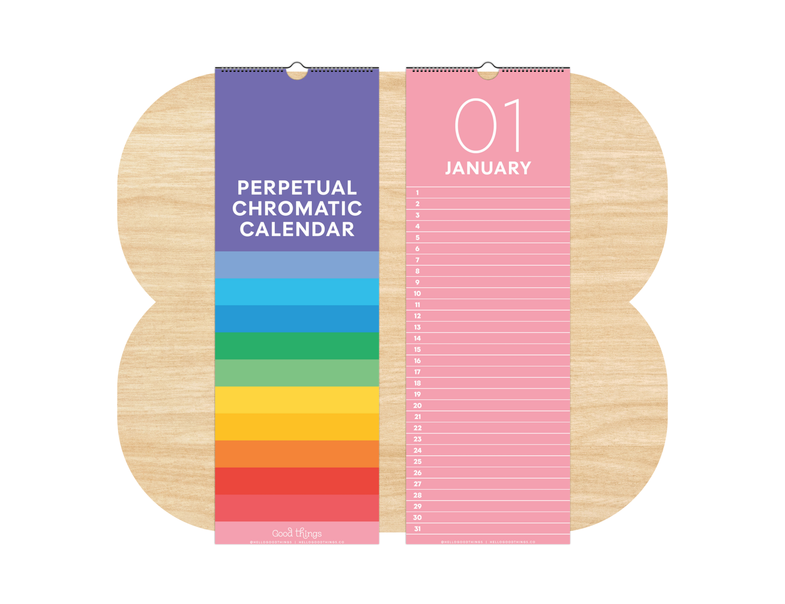 Chromatic Perpetual Wall Calendar