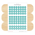 Monthly Date Dots Sticker Sheet, Teal