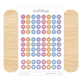 Monthly Date Dots Sticker Sheet, Macaron Dreams